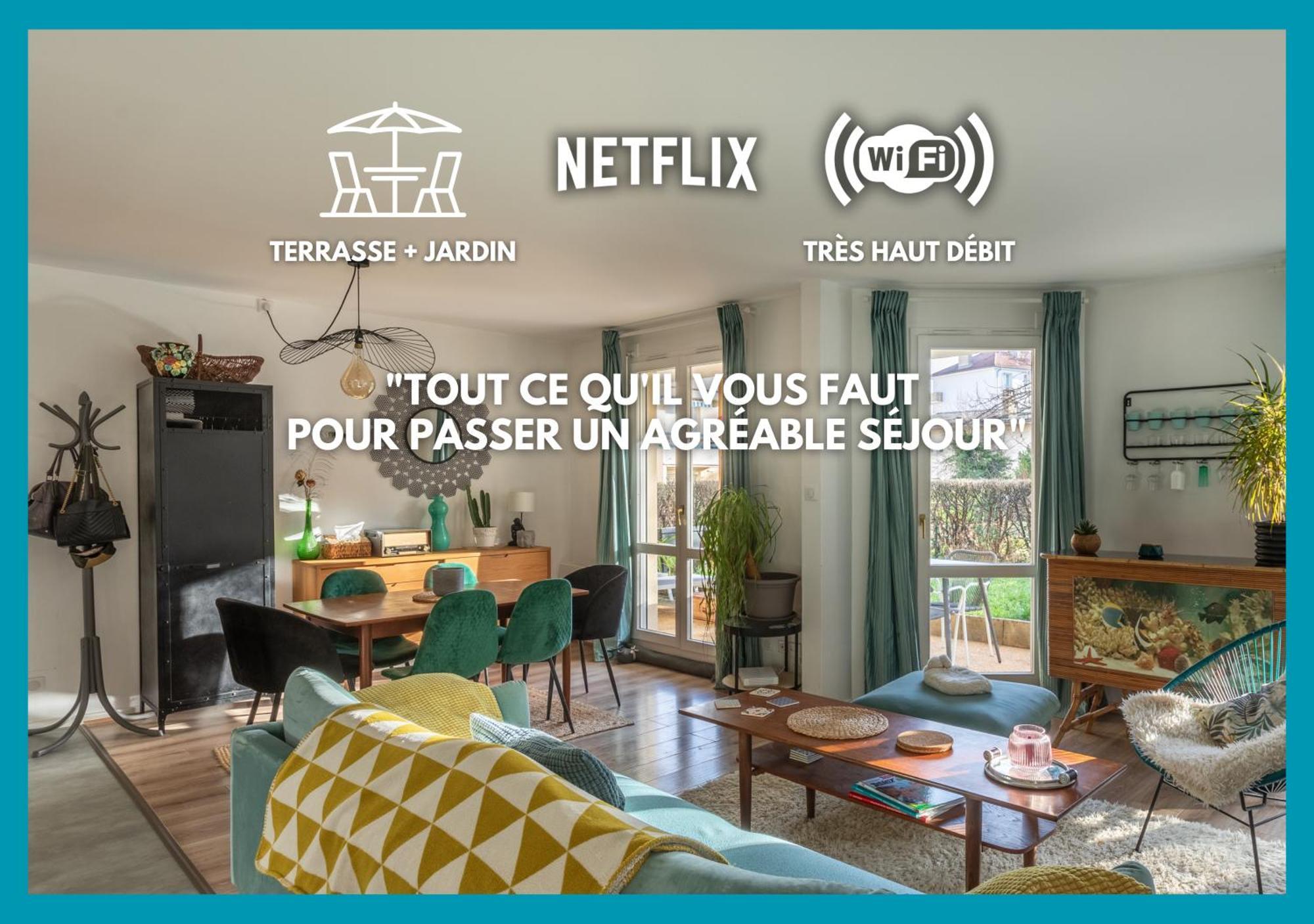 T3 Calme - Ideal Famille & Pros - Parking - Jardin - Wifi - Netflix Besanzón Exterior foto